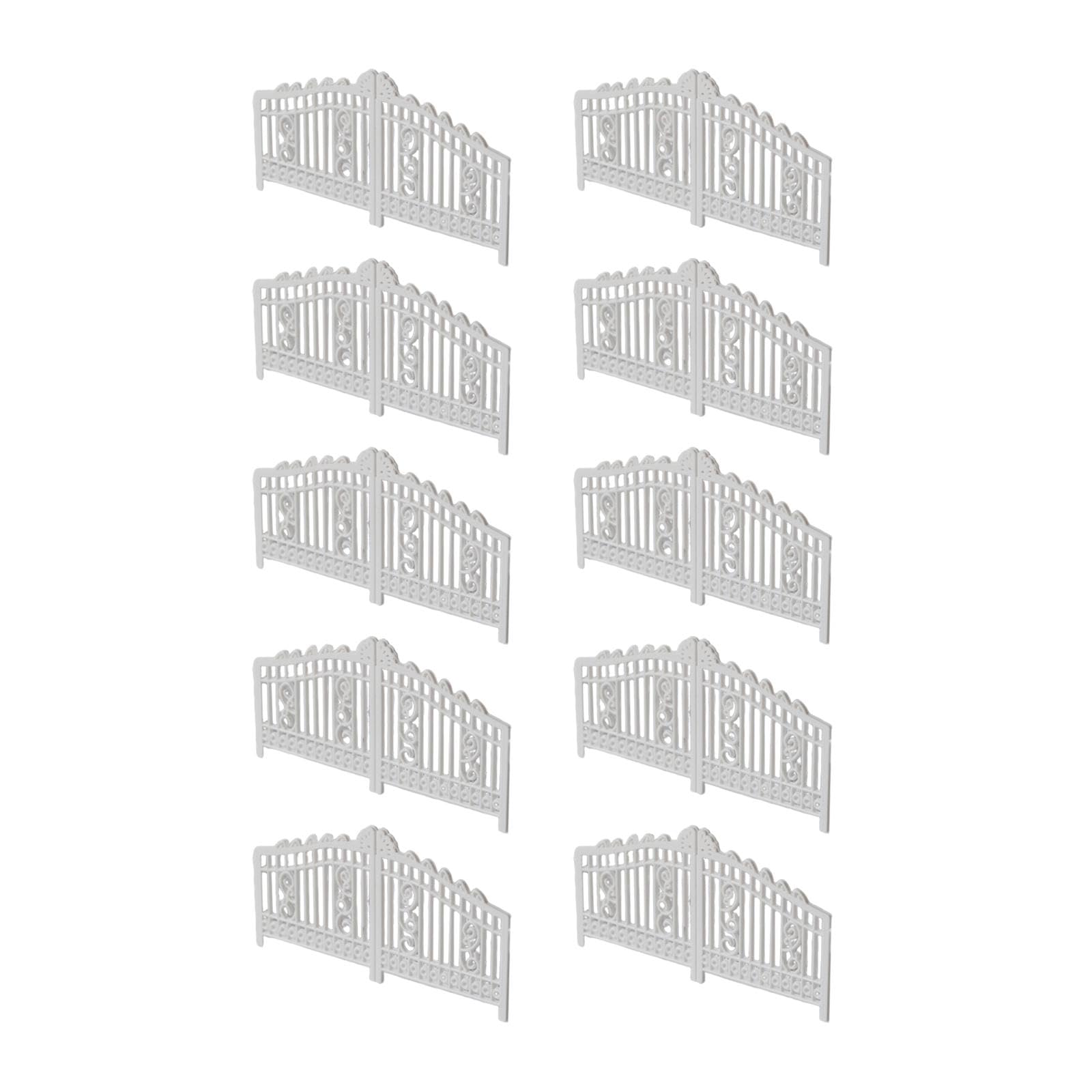 TRENDYNEST 10X Garden Gate Model Miniature Versatile Sturdy White Scene Courtyard Fence Height 1.8 Cm | Diecast & Toy Vehicles | Cars, Trucks & Vans | Contemporary Manufacture-image-44