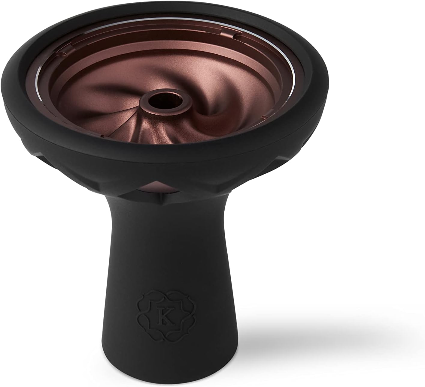 Kaloud Samsaris Vitria II Hookah Bowl (Only Fits Lotus II) Silicone-Glass Hybrid Shisha Bowl Hookah Heat Management Device - Accessories for Cleaner, Smoother, and Tastier Hookah Flavor - Black