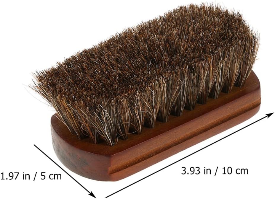 Angoily Horsehair Beard Brush for Men, Beard Straightener, Wood Handle Neck Duster Sweeping, Detangling Facial Hair, Soft Bristle for Home and Barber Shop Use