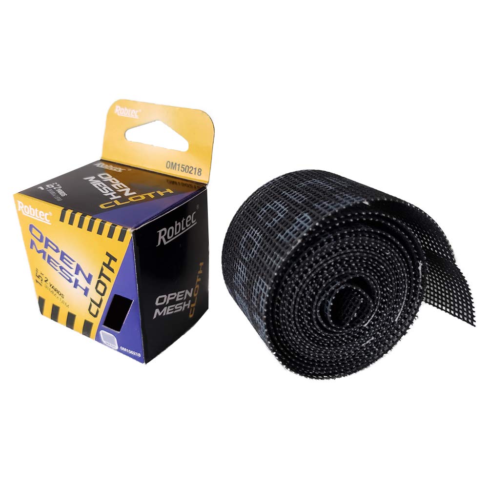 Open Mesh Abrasive Cloth - Heavy Duty Metal Scuffing Sanding Cloth to Remove Rust, Paint, Dirt, Grime, Scale from Copper, Aluminum, Brass, and Plastic Piping - 1-1.5" Wide x 2 Yds - 180 Grits