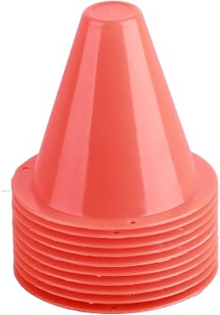 10pcs Mini Cones, Soccer Cones Football Barriers Plastic Marker Holder for Soccer, Basketball, Football, Agility, and Footwork Training, Indoor and Outdoor