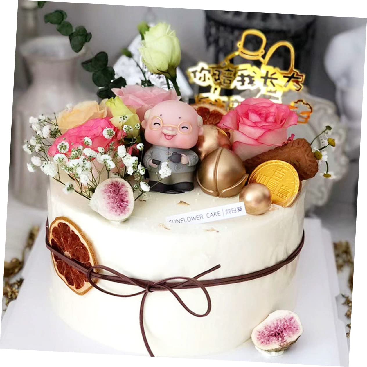 Cabilock 10pièces Figurines De Couple De Personnes Âgées Décorations De Gâteau Et Maison Ornements Romantiques pour Mariage Et Anniversaire