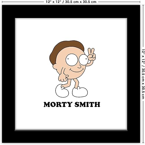 Miniatura 7 de Trends International Gallery Pops Cartoon Network Rick and Morty - Póster de pared de Morty Smith Big Head, 12 x 12 pulgadas, versión enmarcada en