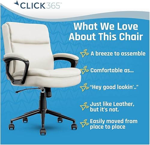 Miniatura 8 de Transform 2.0 - Silla ergonómica de escritorio con respaldo medio, cuero consolidado, color blanco