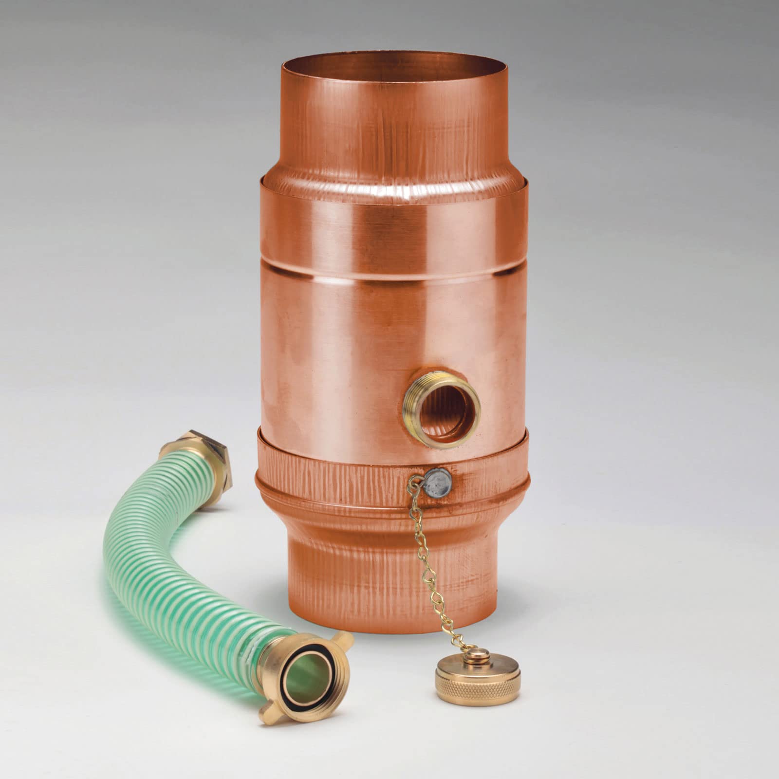 Regensammler Regenwassersammler Fallrohrfilter Kupfer mit Anschluss - Set DN 120
