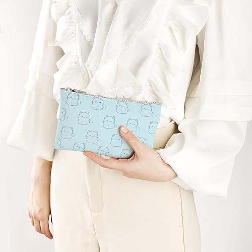 Miniatura 10 de Bolsa de cosméticos de silicona para gatos lindos, azul (Blue02)