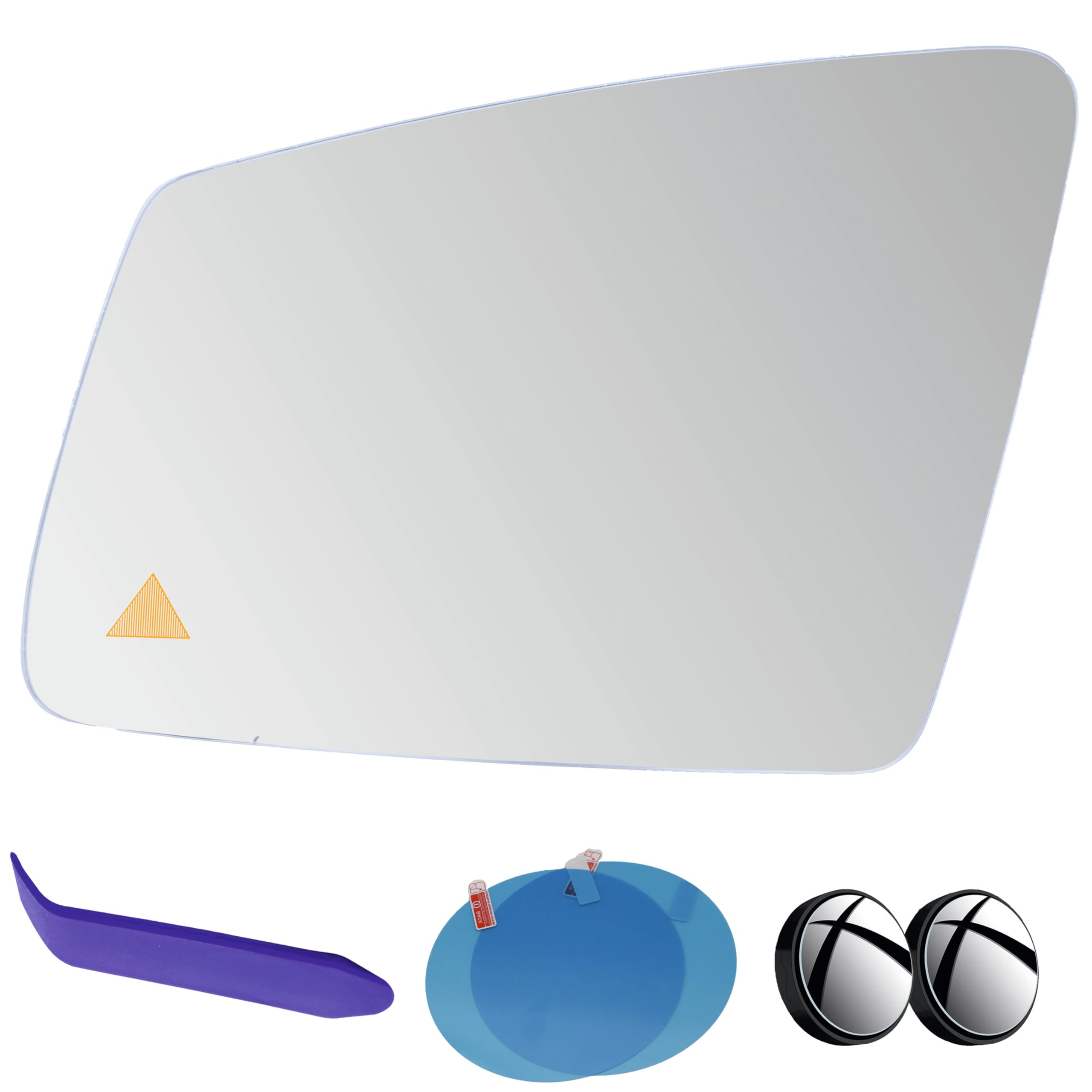EAP Driver Side Mirror Glass Replacement Compatible with Mercedes A B C CL CLA CLS E S GLK GLA, Heated with Blind Spot, 212-810-15-21, 212-810-22-21, 212-810-33-21, 246-810-05-21, 246-810-15-21