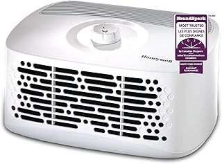 Honeywell HHT270WC HEPAClean Tabletop Air Purifier for Small Room with Dual Action HEPA-Type Filter, Captures up to 99% of Airborne Particles & Cleans Room Air 4.8 Times/Hour