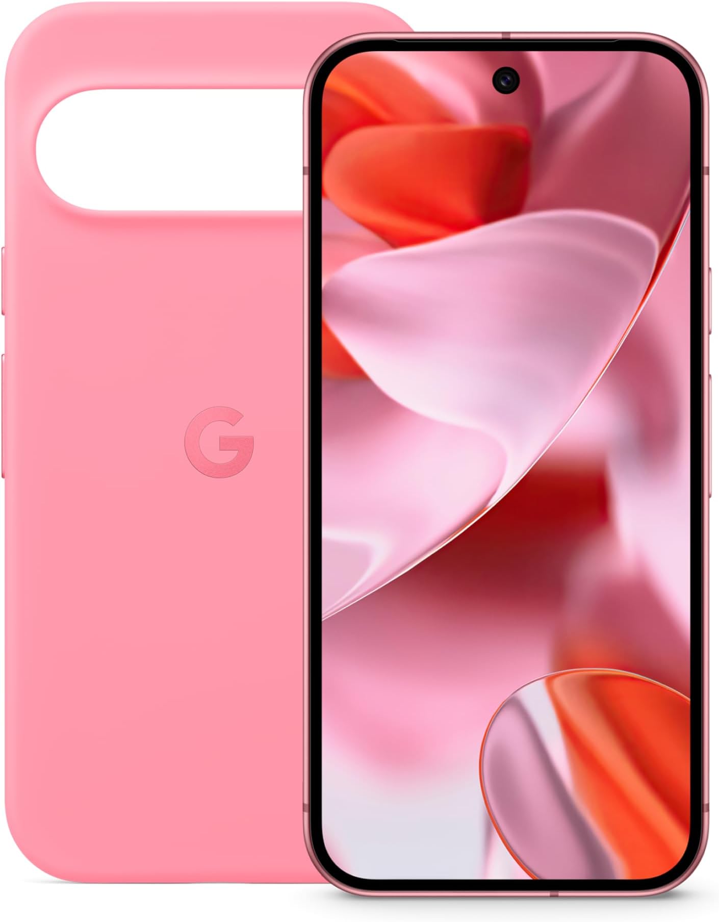 Google Pixel 9 - Unlocked Android Smartphone with Gemini, Advanced Camera, 6.3" Actua Display - Peony, 256GB + Pixel 9 Pro Case - Stain-Resistant Silicone - Peony