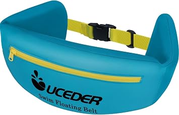 Swim Flotation Belt with Zippered Pocket & Quick Release Buckle | Adjustable Swim Belt,3-Section EPE Swimming Buoyancy Belt,Ideal for Water Aerobics,Pool Training,Aqua Jogging
