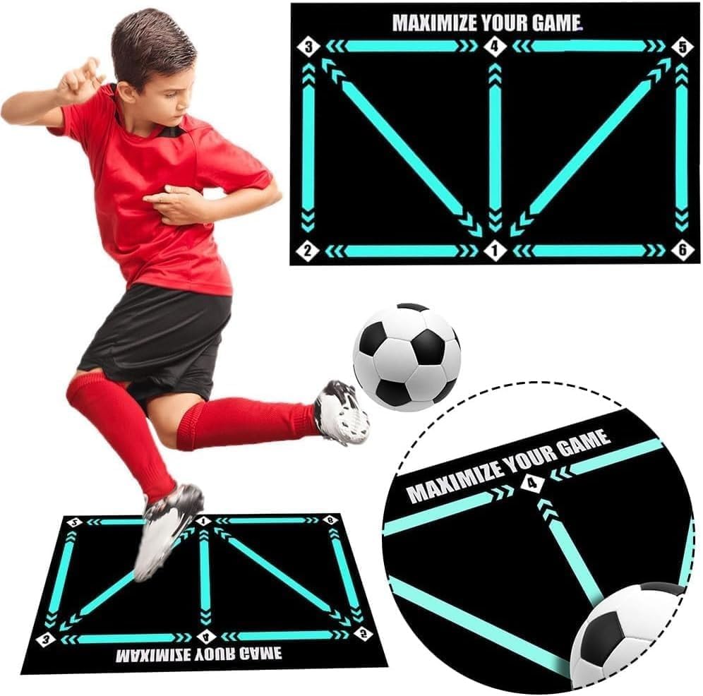 2025 New Football Footstep Training Mat, Dribble Silent Auxiliary Props, Soccer Trainer, Wear Resistant Dribble Control Soccer Training Aid Mat, Auxiliary Prop