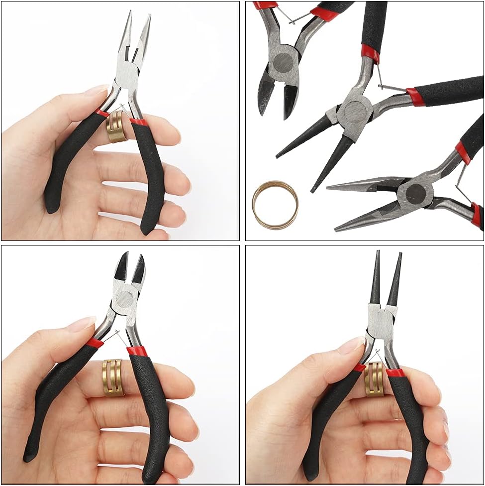 Jewelry Pliers Set, Jewellery Making Tools: Needle Nose, Round Nose Pliers, Wire Cutters - Image 4
