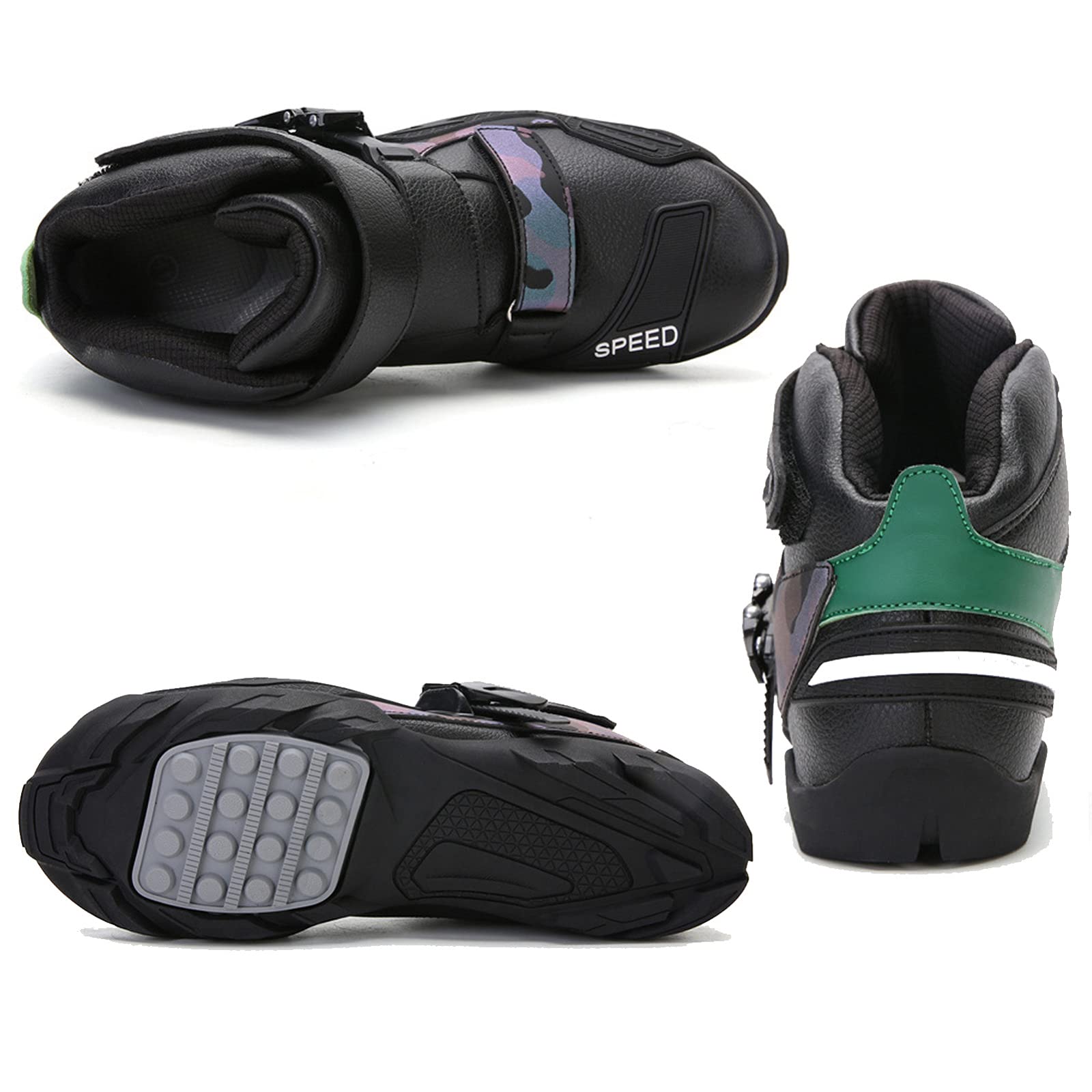 Amazon.co.jp: ファッションバイクブーツメンズ、滑り止めソール付き