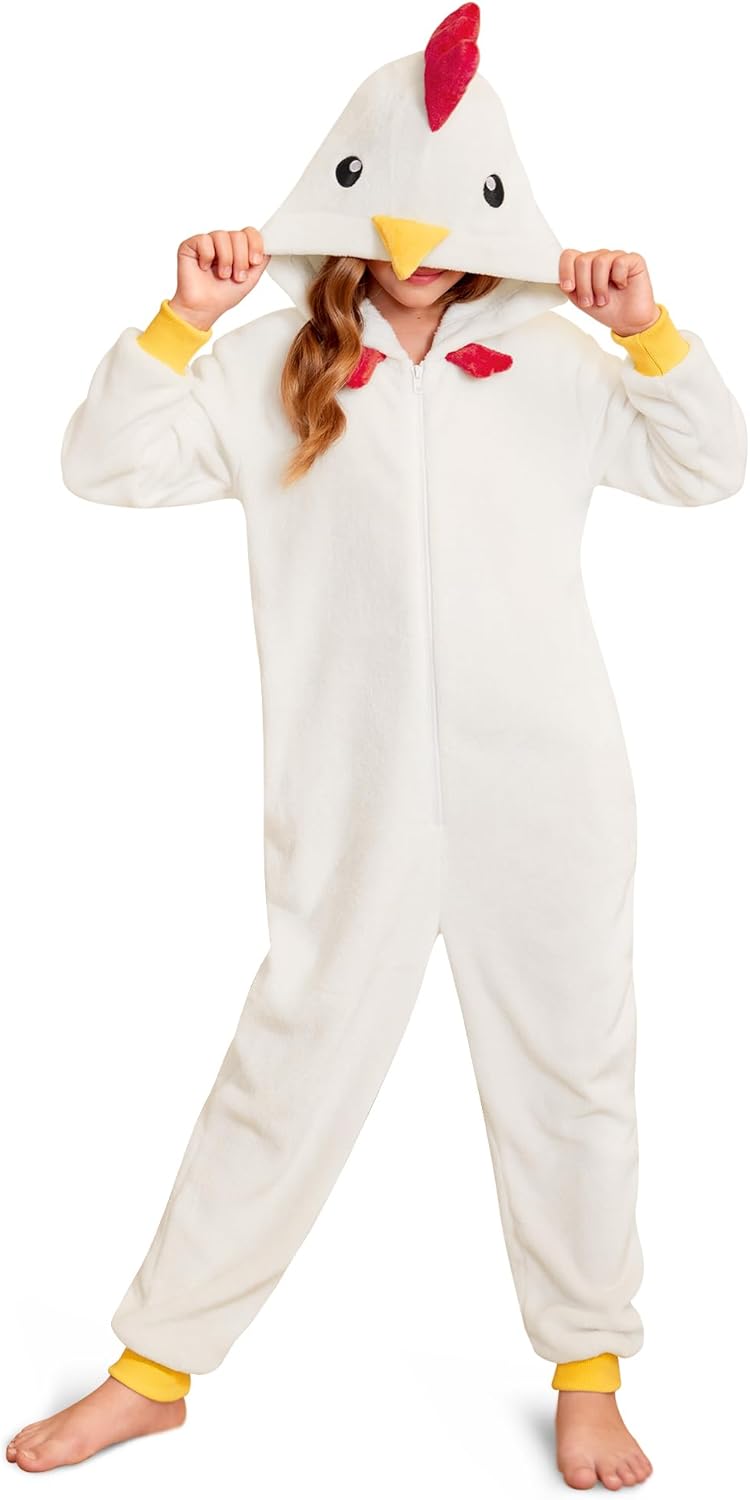 Kids Halloween Zipper Hooded Neck Jumpsuits 4-12 Years