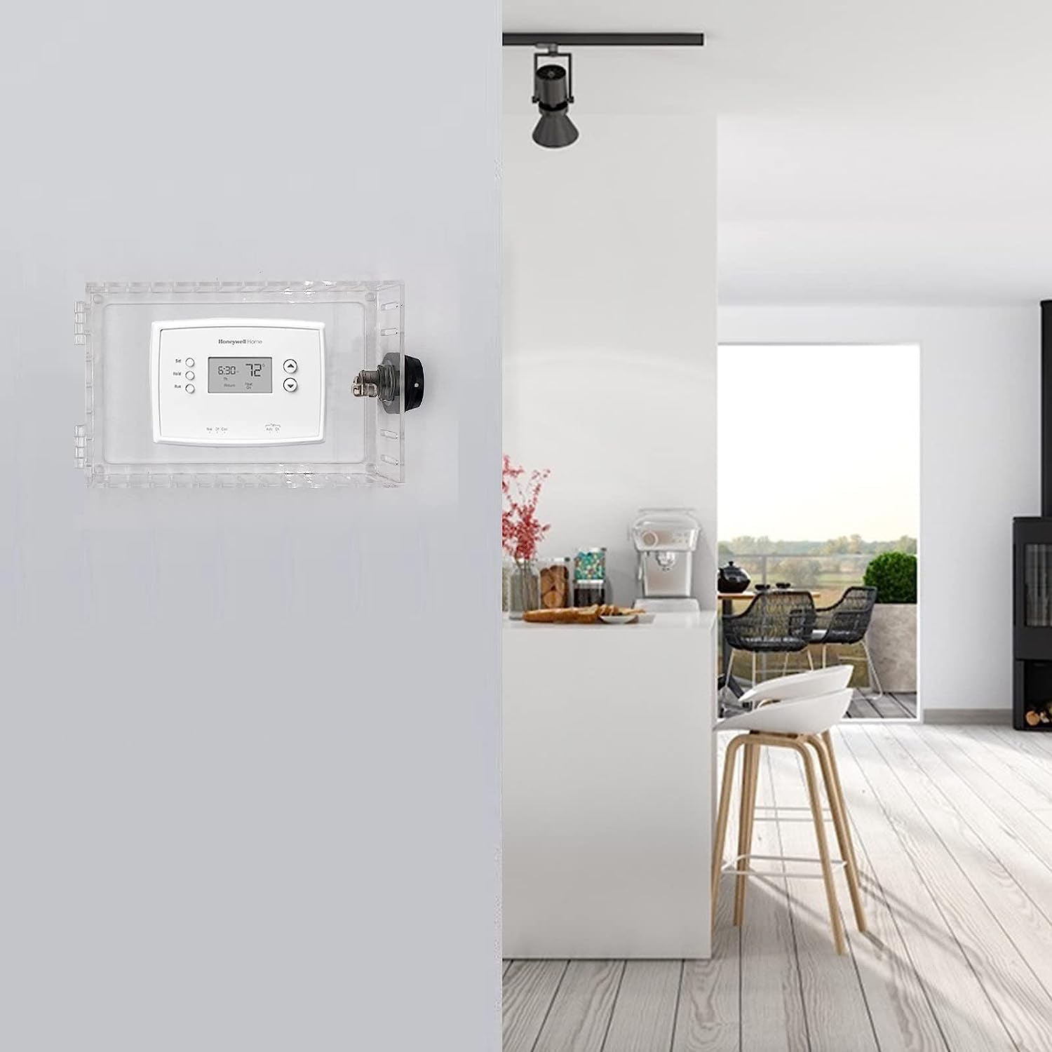 Thermostat Guard Box with Key, Childproof Thermostat Protective Cover | Works indoors and outdoors, compatible with thermostats measuring 5 inches high, 6 inches wide or smaller