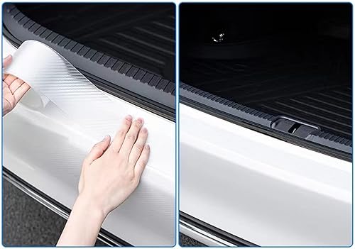 Miniatura 5 de Protector de borde de entrada de puerta de automóvil de 3.9 in x 16.4 ft, fibra de carbono transparente, borde de entrada de puerta de automóvil,