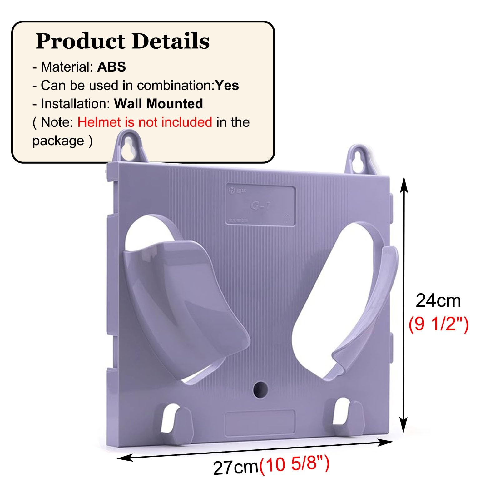 Support pour Casque de Sécurité Support pour Casque de Chantier Sans Perçage, Épissable, Support de Rangement pour Casque de Chantier, Support de Rangement pour Casque de Chantier(Grey,25pcs)