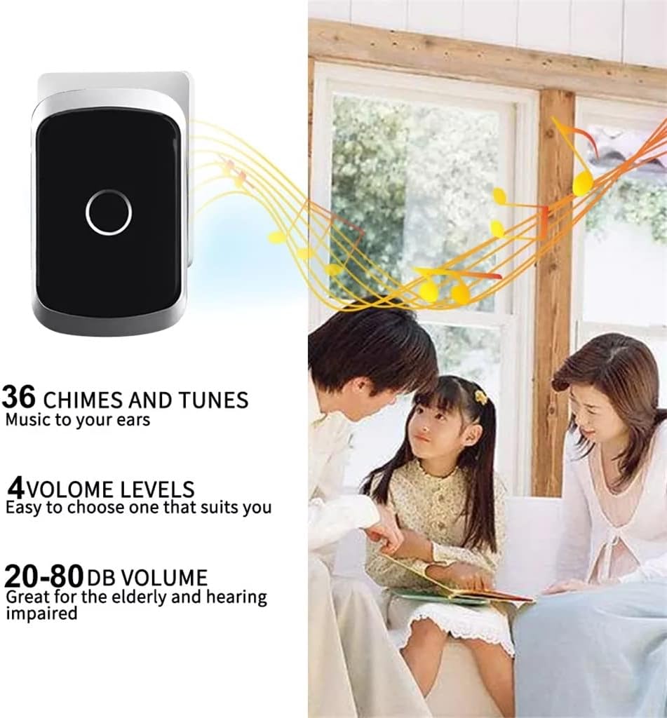 Battery 300M Remote Smart House Cordless Calling Bell Ring Gate Ringtone 220V