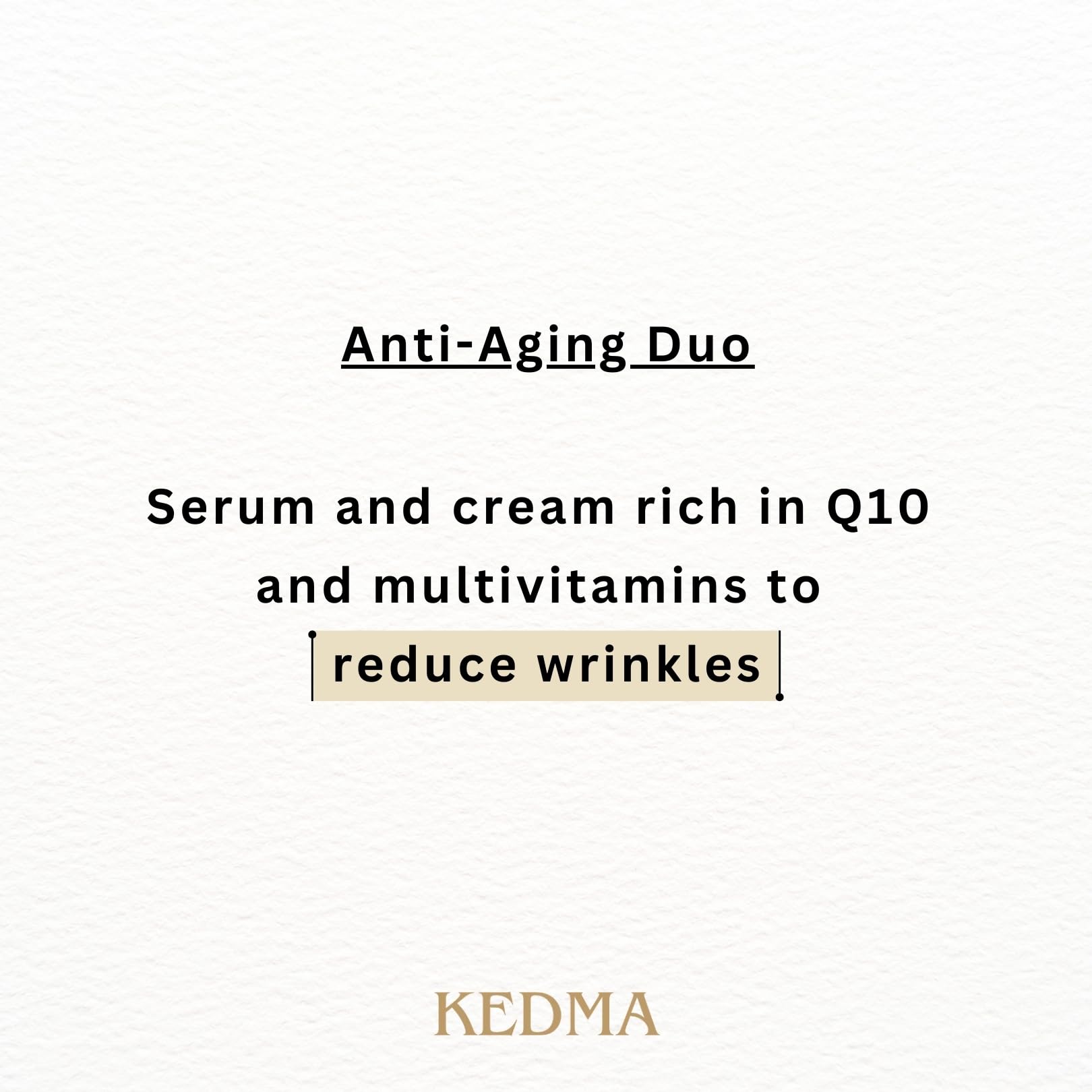 Kedma - Precious Platinum Set including Serum and Cream - Anti-Aging and Firming - Q10 and Multivitamins - 50g + 30g - Image 2