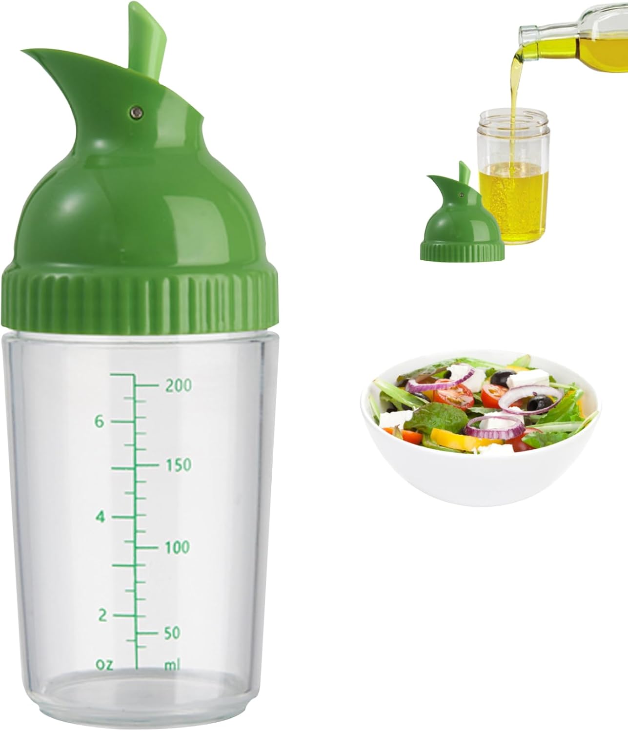 Hajimia Salad Dressing Shaker 200ml Clear Salad Dressing
