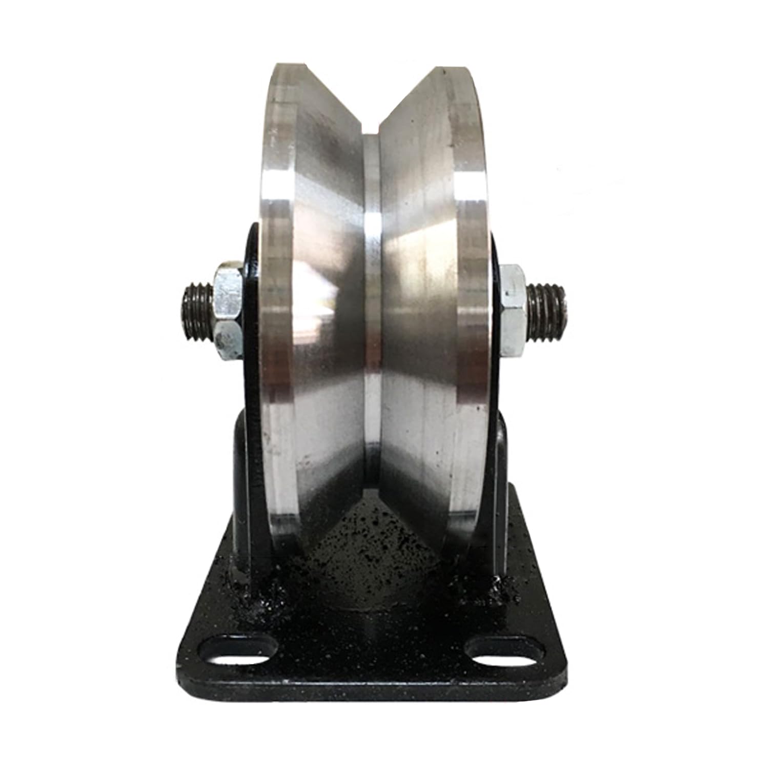 Resistente Ruedas Poleas para Cuerda,Polea de Inversión Rueda con Ranura en V,Polea De Elevación de Acero,Rueda de Puerta Corrediza,con Rodamiento,Fuerte Capacidad de Carga (100mm)
