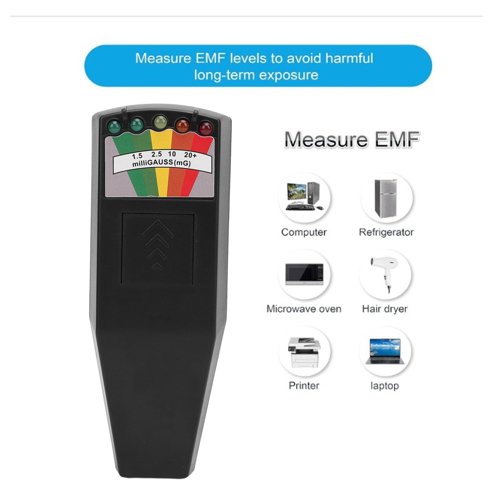 Fafeicy Kit de Equipos de Caza de Fantasmas con Medidor EMF y Bolas de Gato de Movimiento - Detector Paranormal para Uso en Casa, 50Hz a 2000MHz, 178 G