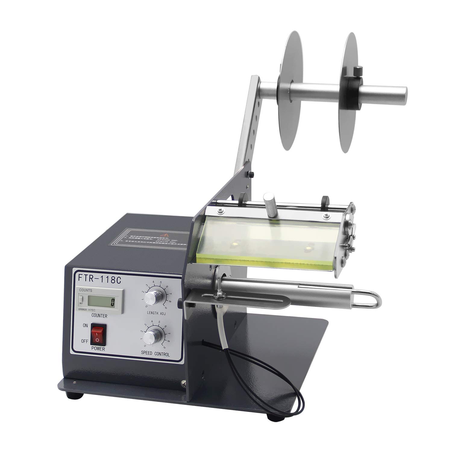 CGOLDENWall Dispenser Sutomatico di Etichette per Contatore di Etichette Macchina per Separare Etichette di Diverse Dimensioni 120mm Width Optical Fiber Induction