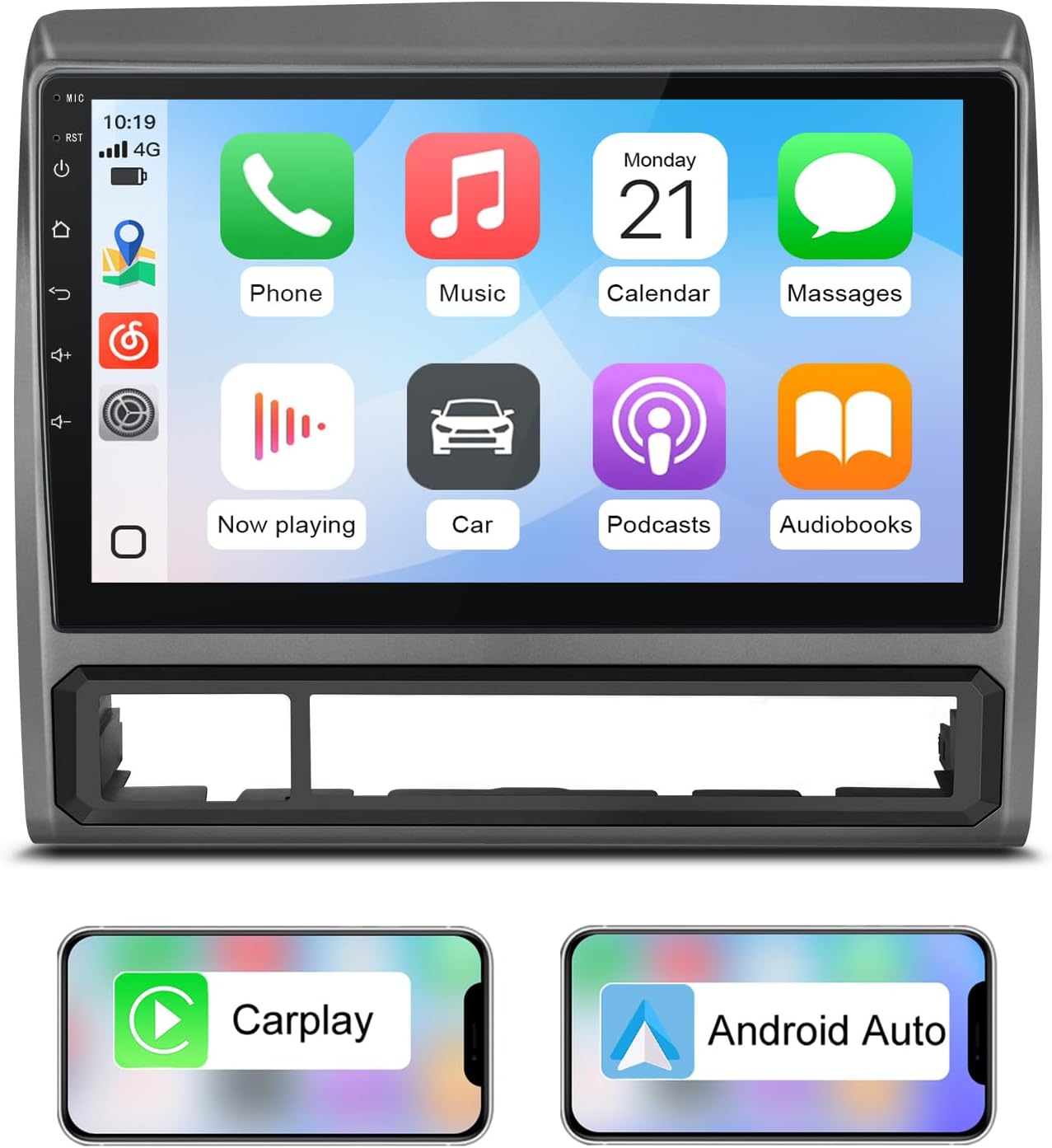AWESAFE 4Core 64GB Car Radio Stereo for Toyota Tacoma 2005-2015 with CarPlay Android Auto 5G WiFi GPS Navigation