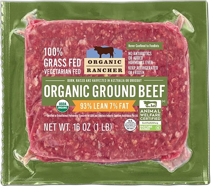 Organic Rancher Organic Ground Beef 93% Lean/7% Fat, 16 OZ