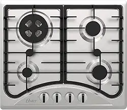 Cooktop Semiprofissional Oster, a Gás, 4 bocas, Inox, Bivolt, OTOP601