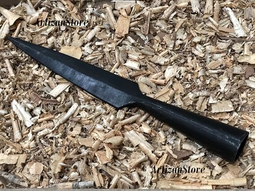 Lozenge Viking Replica Real Training Spear Head - Hand Forged Iron Throwing Spear Medieval Steel Spearpoint SCA LARP Knight