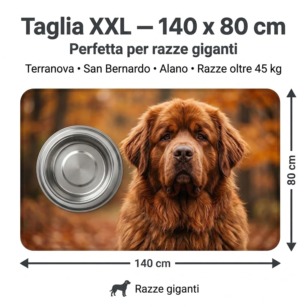 Tappetino per Ciotole Cani e Gatti | Antiscivolo Impermeabile | Stampa Personalizzata con la Tua Foto | 5 Taglie Disponibili | Made in Italy