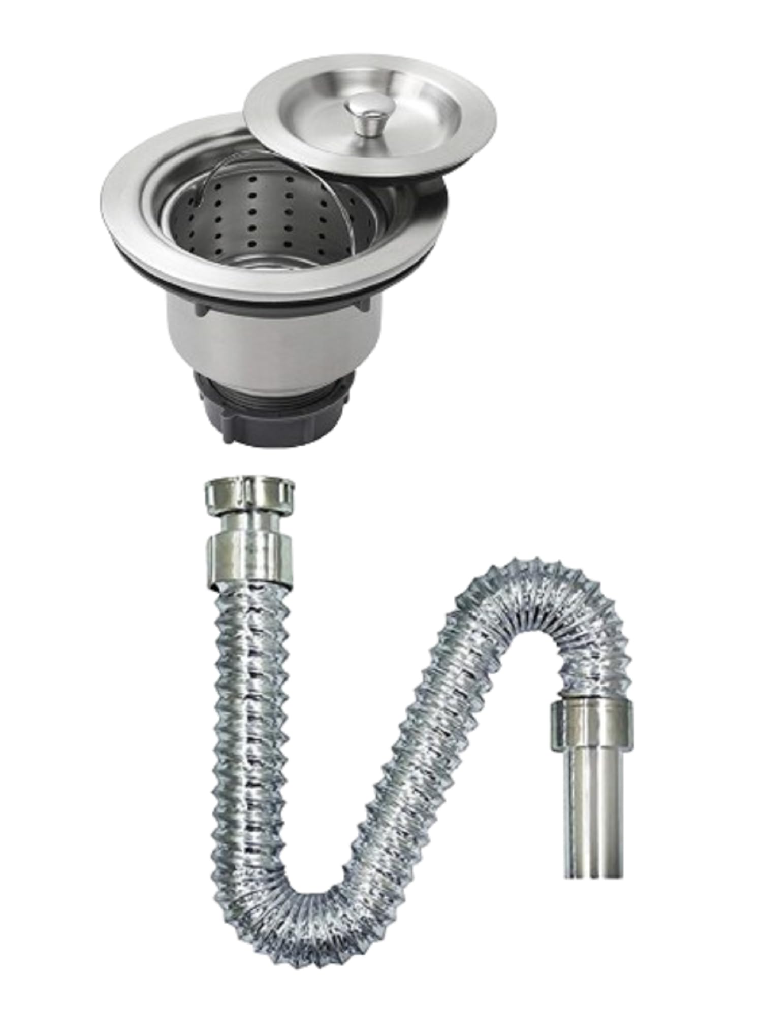 Jagger JAG300 Kitchen Sink Drain Waste Coupling or Waste Jali Used in Kitchen Sink (Material - Stainless Steel with Under Basket 4 INCH) (Sink Basket Jali with Hose Pipe [ 4" INCH ]) (B0DFWBQ7KV) Amazon Price History, Amazon Price Tracker