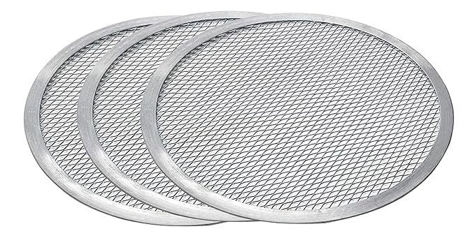 AZ Factory Aluminium [8inch] Pizza Screen, Round Perforated Baking Tray Screen A Flat, Round disc Made of Aluminium. [Set of 2]-image-23