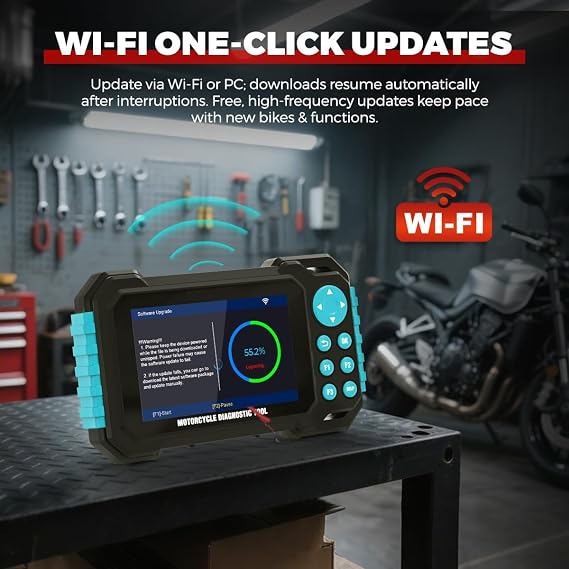 M7 Motorcycle Diagnostic Tool, Full-System Scanner for 70+ Brands