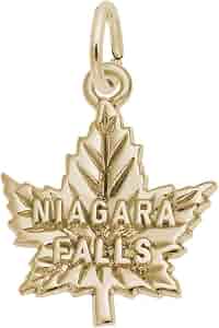 Amazon.com: Rembrandt Niagara Falls Maple Leaf Charm - Metal - 10K ...