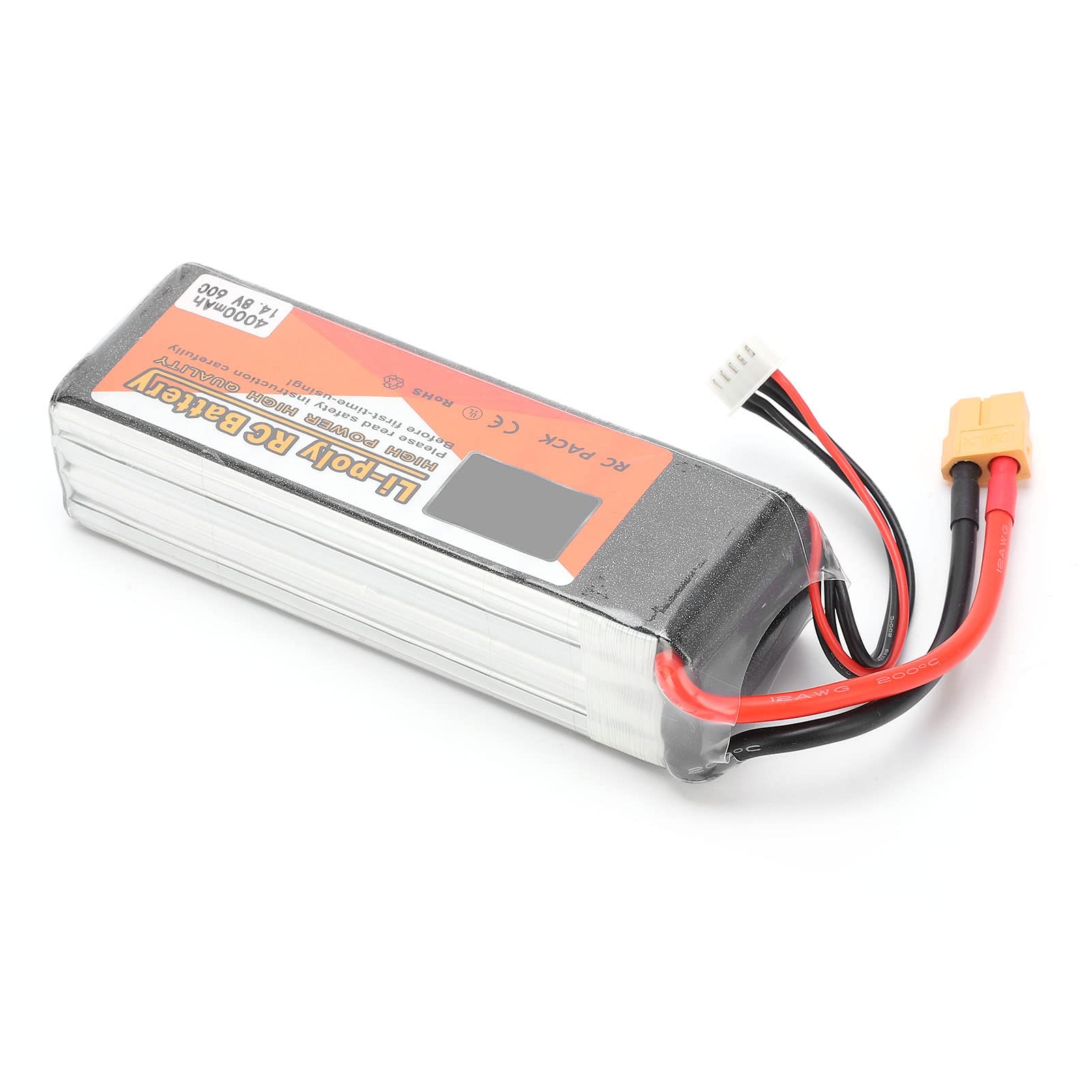 Paquete de Batería Lipo de 14,8 V y 4000mAh de Alto Rendimiento para RC Coche Barco Helicóptero Drones XT60 Enchufe 135x42x33mm