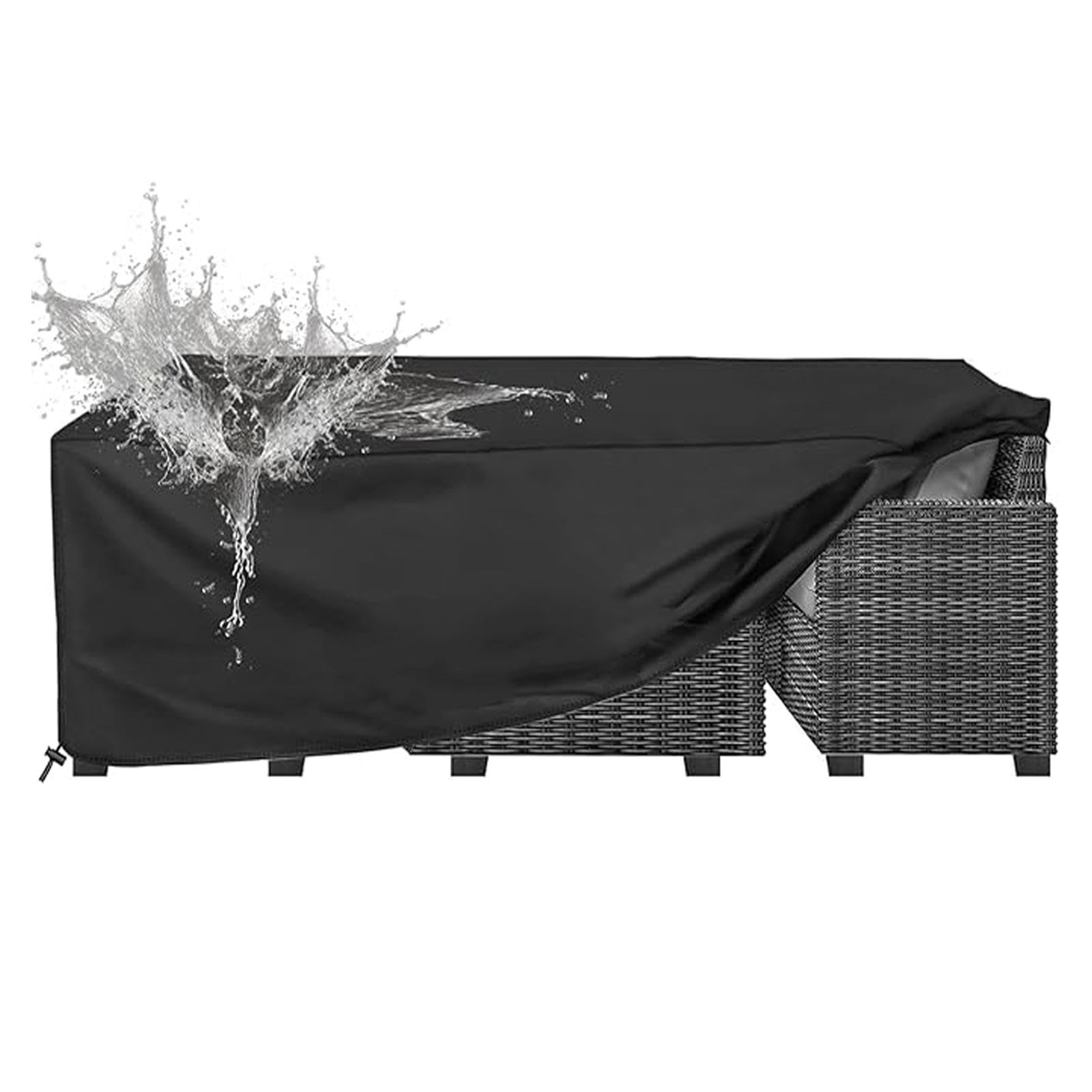 OOOXZO Covers For Outside Garden Furniture 120x70x70cm/(LxWxH) Heavy Duty 600D Oxford Polyester Table Cover Waterproof, Windproof, Anti-UV Corner Garden Furniture Cover