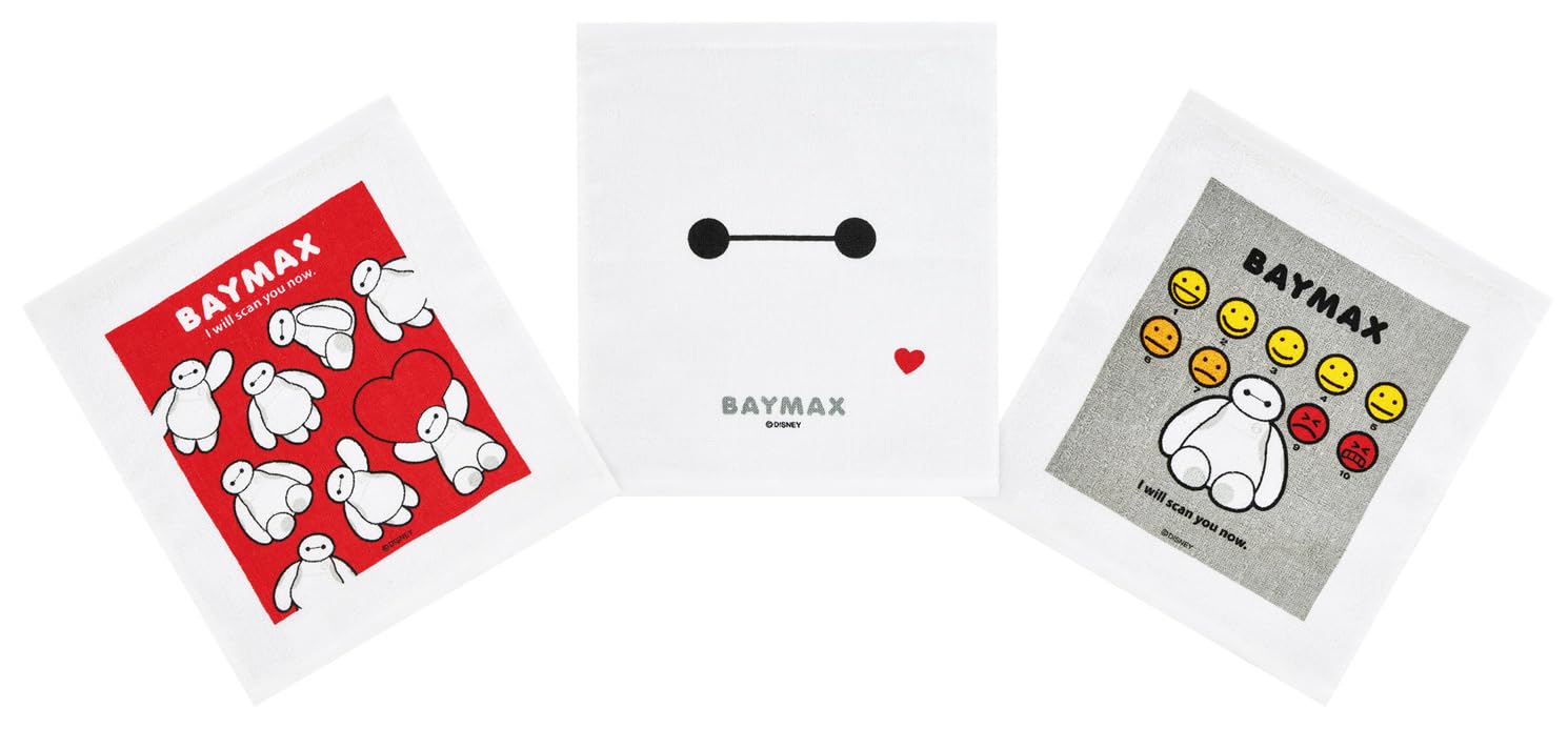 Skater Wet Towel 3-Piece Set Disney Baymax OAC1T-A : Home & Kitchen