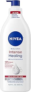 NIVEA Intense Healing Body Lotion for Very Dry, Itchy Skin with Glycerin, Provitamin B5 and Niacinamide, 72-Hour Body Moisturizer, 16.9 Fl Oz Pump Bottle