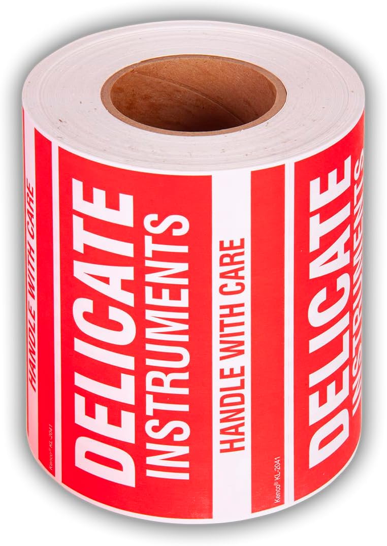 Kenco 3" X 5" Do not Drop Fluorescent Shipping Label Stickers for Shipping and Packing - 500 Adhesive Labels Per Roll (5 Pack)