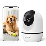 4MP Indoor Security Camera, Pan Tilt Cam for Baby Monitor, Wi-Fi Home Security Pet Camera for Dog or Cat, Motion Detection & Tracking, Night Vision, 2-Way Audio, Compatible with Alexa & Google