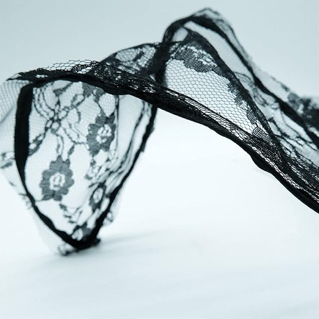 Foto 4 de 6 de She's Shining Diadema de encaje negro sexy, peluca de oreja de conejo para mujer y niña