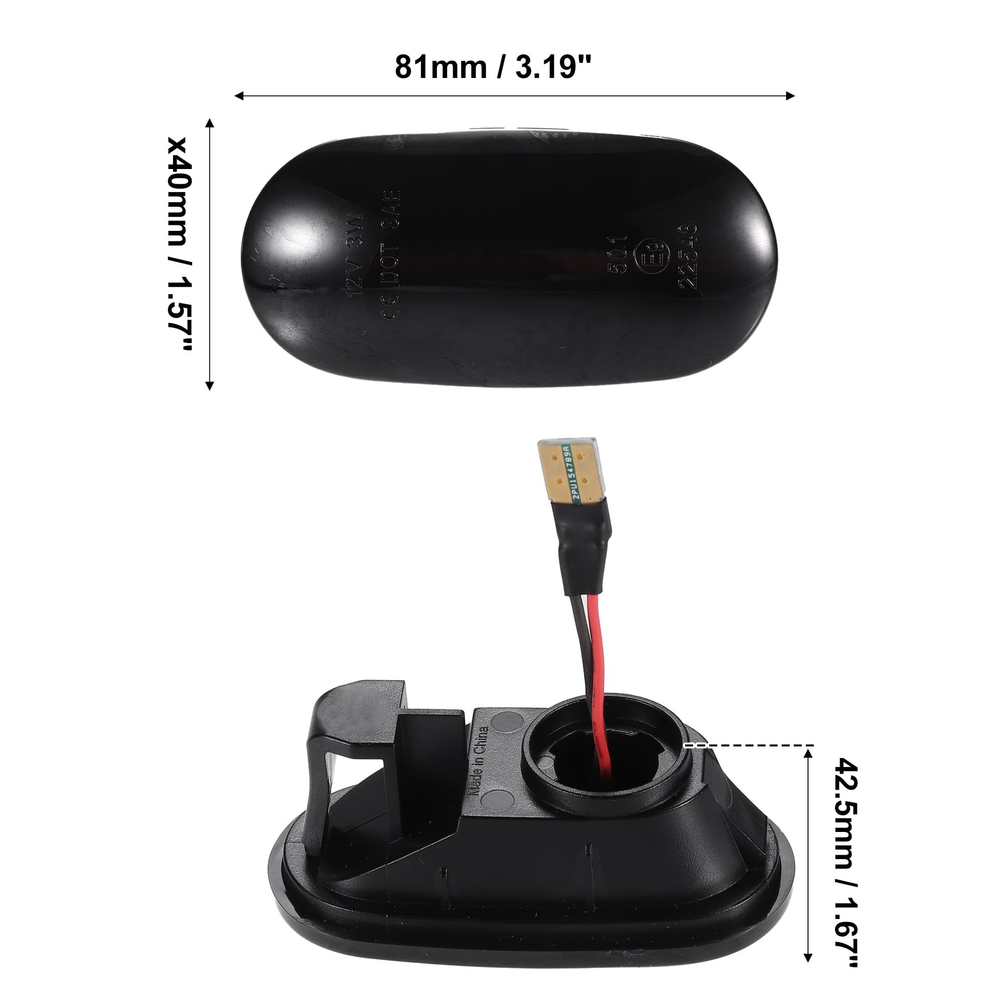 Amazon.com: X AUTOHAUX 1 Pair Side Marker Turn Signal Light NO 