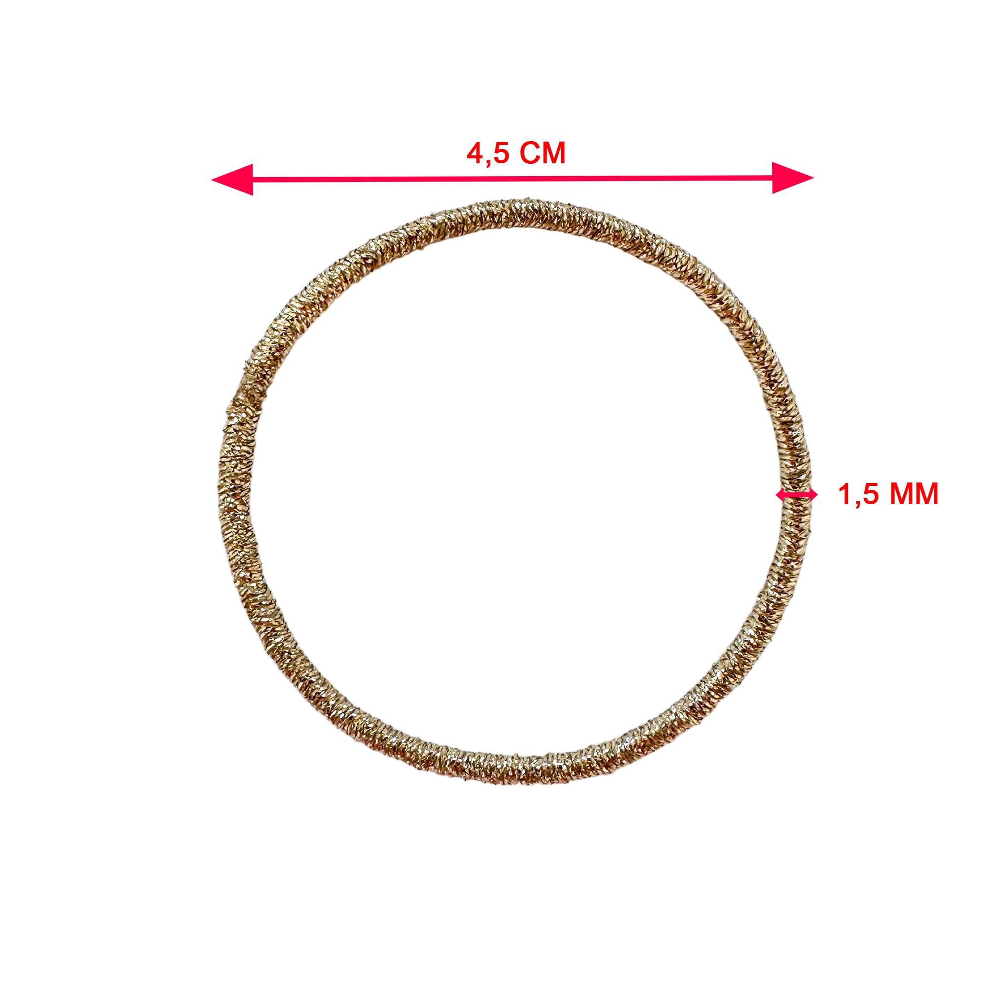 HAARallerliebst® Pack of 30 Thin Golden Hair Bobbles, 1.5 mm Thick Metal-Free Cable Bobbles for Women Girls & Men - Image 2