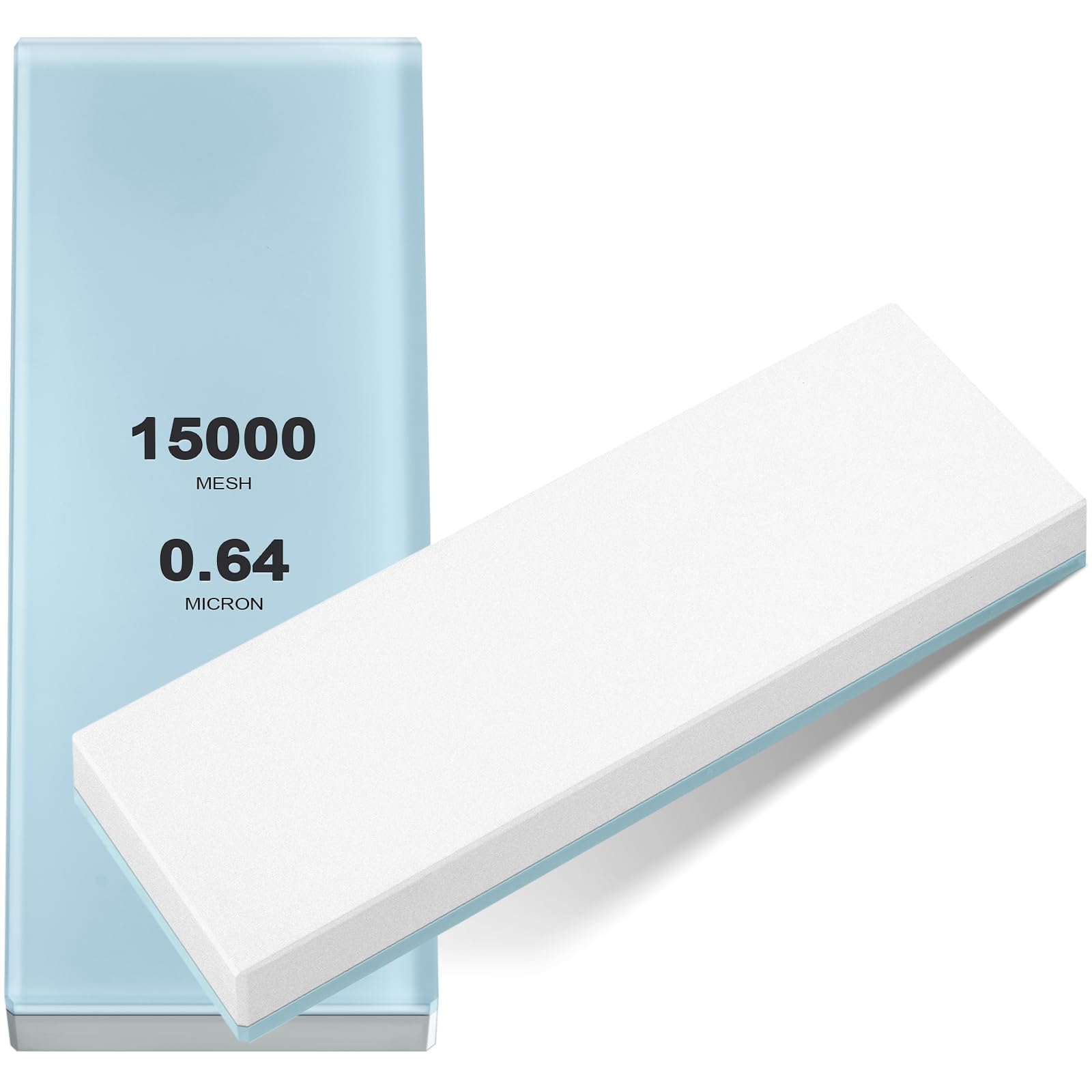 WILLBOND 15000# Glas-Schleifstein, 7,5 cm B x 21,6 cm L, Schleifstein, einseitig, 0,5 cm dick, Nassschleifer, Ölstein
