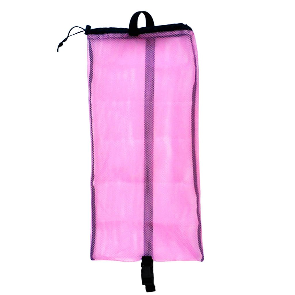 Sharplace Netzbeutel Mesh Kordelzug Tasche Netztasche Flossentasche für Tauchen Schnorcheln Schwimmen Ausrüstung, Rosa