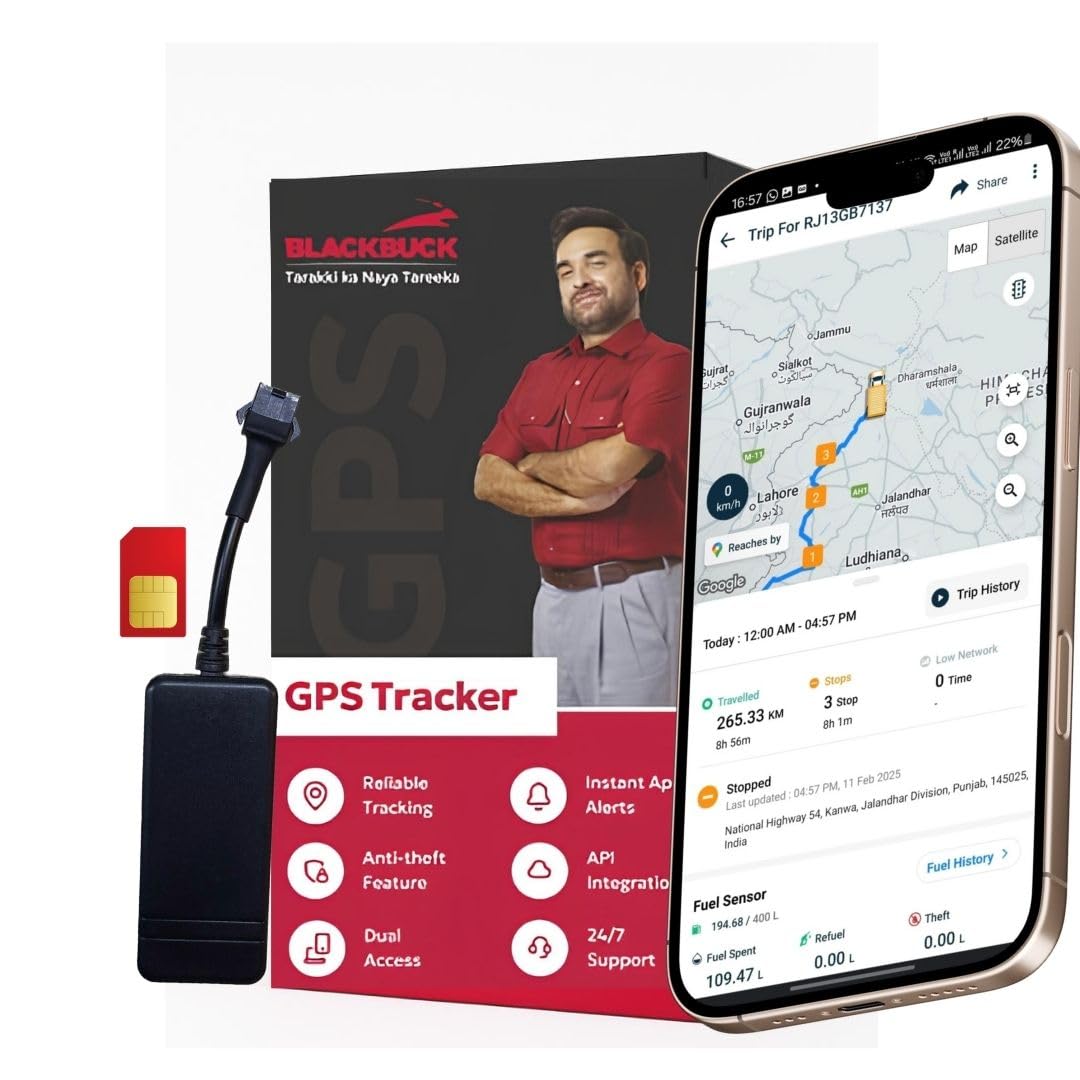 BlackBuck GPS Tracking Device for Car, Bike, Truck - PAN India Installation & Service Facility, Inactive Sim