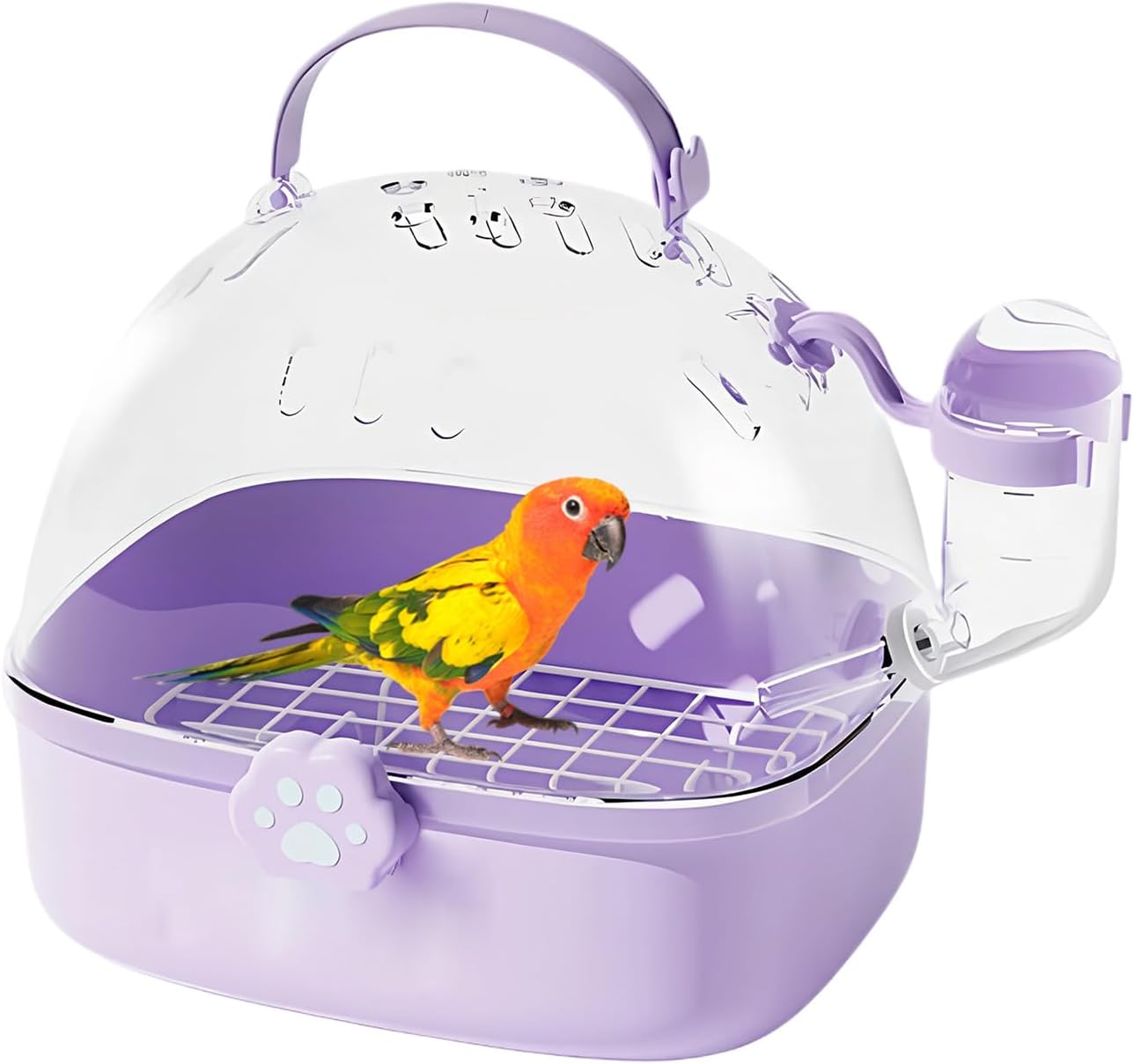 Bird Carrier | PVC Chinchilla Carrier Cage with Drinker | Spacious Accessory for Transporting Birds Like Parrots Cockatiels and Parakeets | Spacious Design for Macaw Sparrows