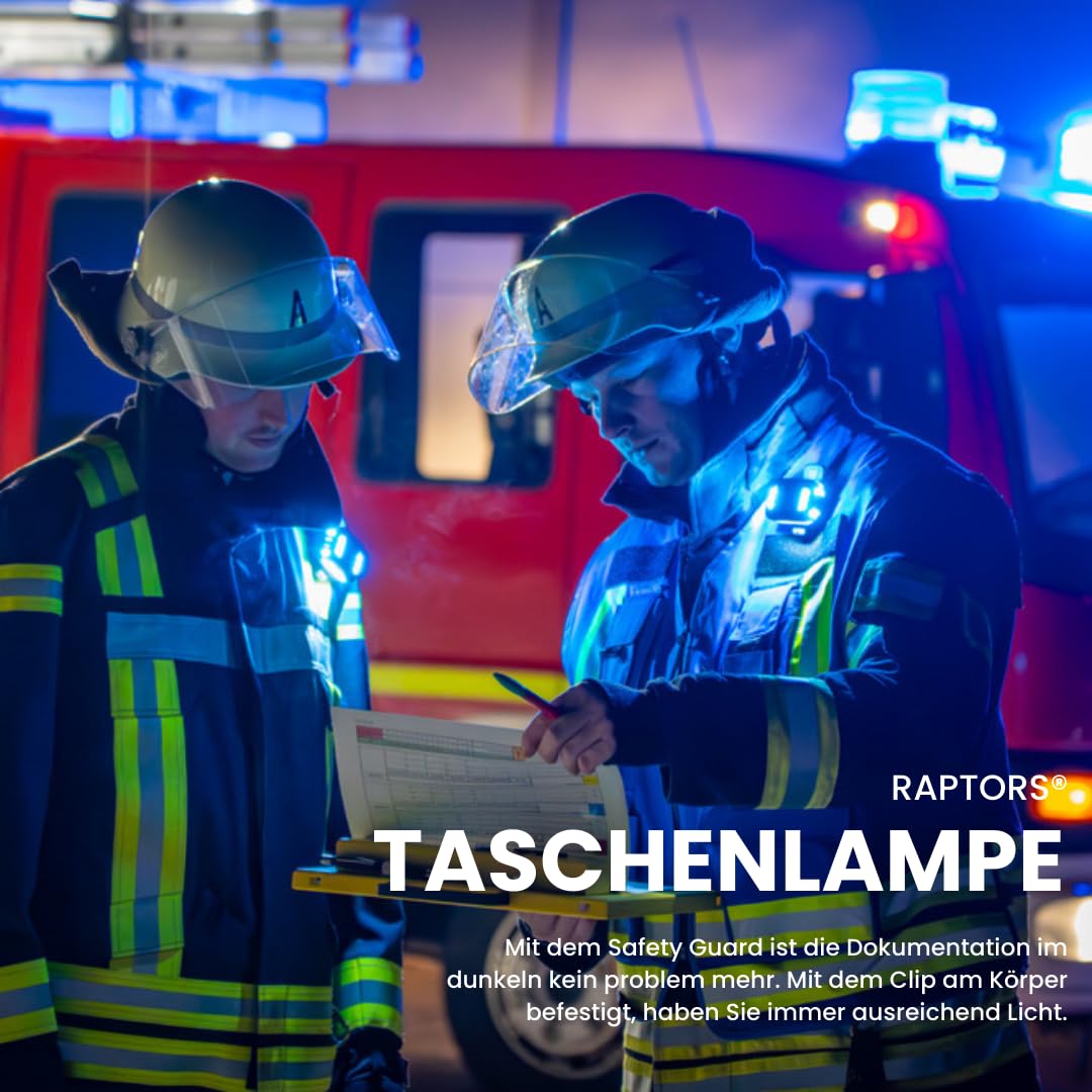 Safety Guard | Kennzeichnung für Einsatzkräfte | Einsatzleitung | LED Ausrüstung | LED Signalleuchte für Körper | Personenschutz | Zubehör für Feuerwehr, Polizei und Rettungsdienst (Blau)
